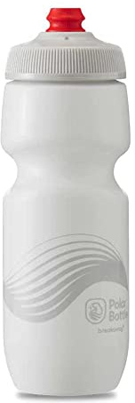 Polar Bottle - Breakaway - 20oz Wave, Ivory & Silver- Insulated Water Bottle for Cycling & Sports, Keeps Water Cooler Longer, Fits Most Bike Bottle Cages By HydraPak