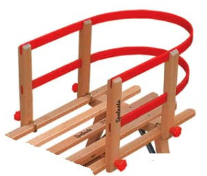 Sitzlehne Kleinkindersitzlehne für Schlitten Holzschlitten Holzrodel
