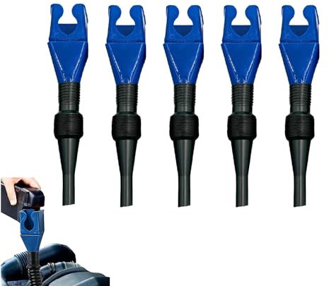 FIBOUND 5 Pcs Entonnoir à Pression en Plastique, Entonnoirs à Huile Flexibles pour Voiture, Bleu
