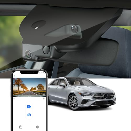 Fitcamx Dashcam 4K Kompatibel mit Mercedes-Benz A and CLA Class 2024-2026 Facelift (HD2-6609), OEM Autokamera WiFi UHD 2160P Video, G-Sensor, Loop-Aufnahm, WDR Dasch-cam Auto, Plug & Play, 64GB Karte