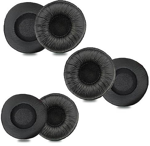 Coussinets d'oreille de Remplacement pour Casque Jabra, Oreillettes Coussinets en Mousse pour Casque Jabra Pro 920 930 9450 Biz 2300 2400 Plantronics Blackwire 3210 3220 HW261N HW510 HW520 (6 Pièces)