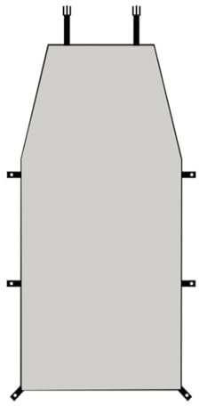 Auto-Seitenmarkise, SUV-Heckklappenzelt, regensichere Sonnenschutz-Auto-Seitenmarkise, SUV-Überdachung, Autounterstand, Outdoor-Camping-Autozelt, mit Stützstangen und Seilen, mit Saugnapf (Color : SI