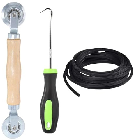 4 Stück Fliegengitter Reparatur Set, Kederband, 10m X 5mm, Fliegengitter Reparatur Klebeband, Fliegengitter Reparatur, Insektenschutz Für Fenster, Für Fliegengitter Insektenschutz Ersatzteil