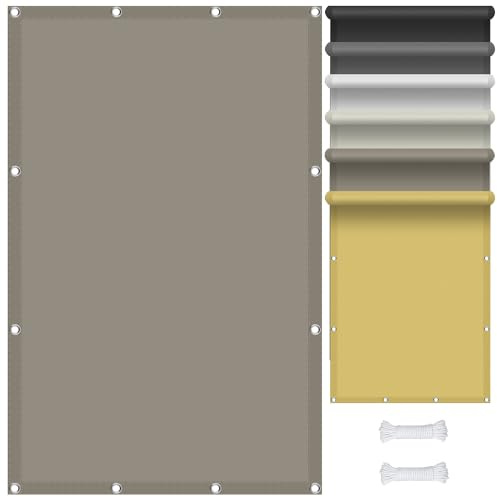 Vela Ombreggiante 2.2 x 3.4 m Tenda da Sole con Anelli Impermeabile, Rettangolare con Occhielli Protección Rayos UV 98% per Giardino Esterno Terrazza, Tortora