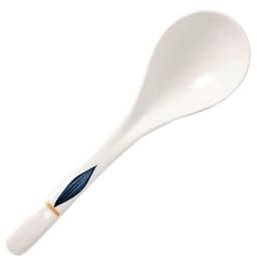 Cucharas de sopa chinas, cucharas de sopa asiáticas de cerámica, Cuchara de mesa Cuchara grande de cerámica Anti-escaldado for el hogar Cuchara de mango largo Cocina Cuchara grande redonda Vajilla Cuc