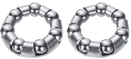 QUARKZMAN Roulement à Billes de pédalier de vélo 1/5 Pouce (6mm) x 7 Billes, 2 pièces de Rechange pour roulements de pédalier de vélo de Montagne Cadre de Roue de roulement