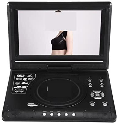 Bärbar DVD-spelare, DVD-spelare, Bärbar 9,8 tums TV Ultratunn hembil, mobil DVD-spelare HD VCD CD MP3 HD EVD-spelare med TV FM USB-spelfunktion,for Home, Car