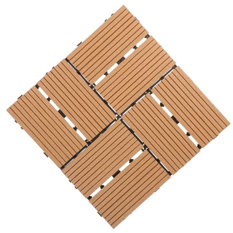 NUOBESTY Interlocking Deck Tile Heavy Duty Outdoor Patio Tiles Decorative Slabs for Diy Balcony and Garden