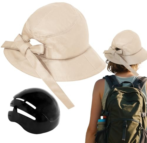 Casco Mujer Adulto | Casco Tipo Sombrero para Hombres - Accesorio Unisex Deportivo Ajustable para Ciclismo Senderismo Camping