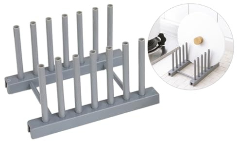 Gatuida Escurreplatos de Plástico para Cuencos y Bandejas, Organizador | Armario de Cocina, Ahorro de Espacio, Soporte de Almacenamiento Compacto para Interior
