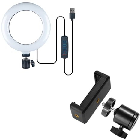 RGYBAO Soporte de mesa ajustable para cámara con brazo flexible y cabezal de 1/4 pulgadas para transmisión en vivo de fotografía