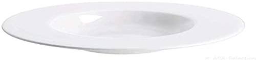 ASA 1957013 À Table Suppenteller mit Fahne, Porzellan, weiß, 25 cm