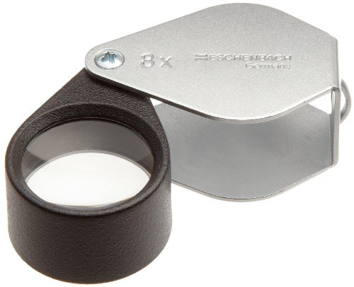 Eschenbach - Metall-Einschlaglupe, aplanatische Silikatlinse, Ø 21 mm, 8-fach Vergrößerung