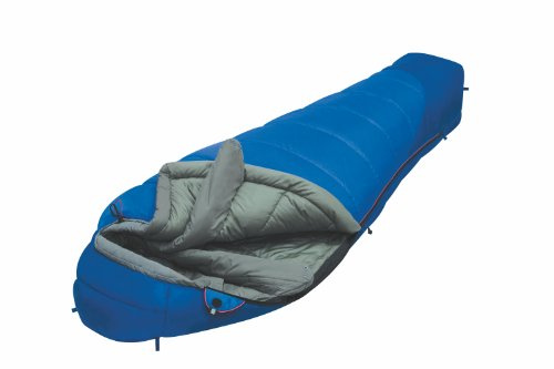 ALEXIKA Schlafsack Mountain Compact, rechte Reißverschluss, blau / grau, 80(Breite oben)x210(Länge) x55(Breite unten), 9223.0105R