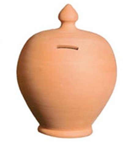 SALVADANAIO TERRACOTTA TONDO 22.5x30