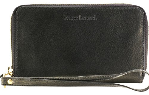 bruno banani Brandy_5 Damen Geldbörse, Schwarz (Schwarz/Gold), 3x9x16 cm (B x H x T)
