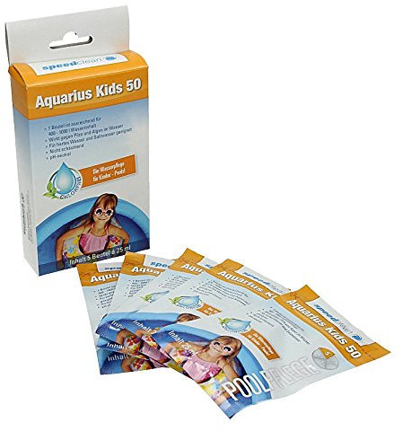 Aquarius Kids 50 5x 25 ml Beutel Wasserpflege für Kinderpools bis 600 L Pool Reinigung Reinigungsmittel chlorfrei