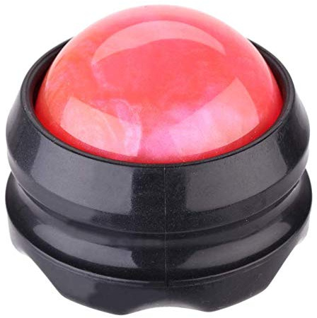 VOANZO Bola de Masaje, masajeador de Rodillos Anself para Accesorios de Ejercicios de relajación Muscular, de Hombros, Brazos, Espalda, Abdomen, piernas o pies (Rojo)