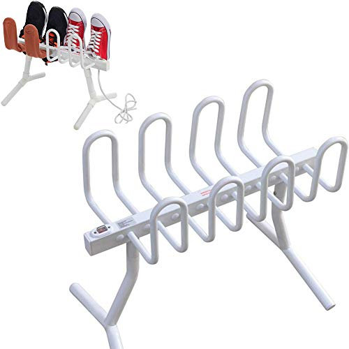 Electric Shoe Boot Dryer Shoes Heater, 4 Pairs Free Standing Electric Shoes Dryer Dry Heater Boot Rail Rack Dehumidify Warmer Deodorizer Sterilizer, 70x30x31.5cm