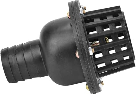 Válvula de pie de bomba de agua, Válvula de retención plana de baja presión de PVC negro, Accesorios de bomba de agua para máquina de fluidos(1.5in)