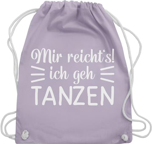 Turnbeutel Rucksack - Geschenk - Mir reicht's ich geh tanzen - Unisize - Pastell Lila - tanzbeutel tanz dance techno beutel mädelsabend damen mit spruch tanzsport tanzen, stoffbeutel tänzer
