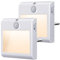 Luce Notturna Bambini, [2 Pezzi] Luce Notturna con Sensore di Movimento Luminosità Regolabile 3 Modalità (ON/AUTO/OFF), Luci Notturne Bianca Calda per Cameretta, Corridoio, Cucina, Scale, Bagno