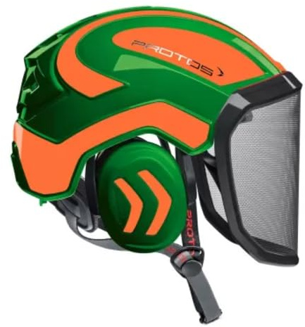 Protos Integral Arborist Casque forestier pour Arboriculteur Vert Orange Néon