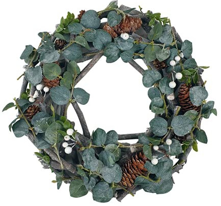 Dekokranz Winterkranz Weihnachtskranz Kranz grün 38cm