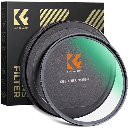 K&F CONCEPT Nano-Xcel Filtro UV de Protección contra Choques, 49mm UV Filtro de Vidrio Óptico con 28 Capas Revestimiento Nano para Objetivo