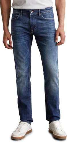 Marc OߴPolo Herren Jeanshose mit Stretch-Anteil Shaped Fit, Blau (Authentic Dark Blue Wash), W33/L32