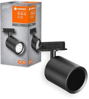 LEDVANCE Mini tête de luminaire sur rail TRACKLIGHT, blanc, avec culot GU10, peut être équipée d'une lampe normale ou intelligente, intelligente, WiFi, design de type loft, protection IP20