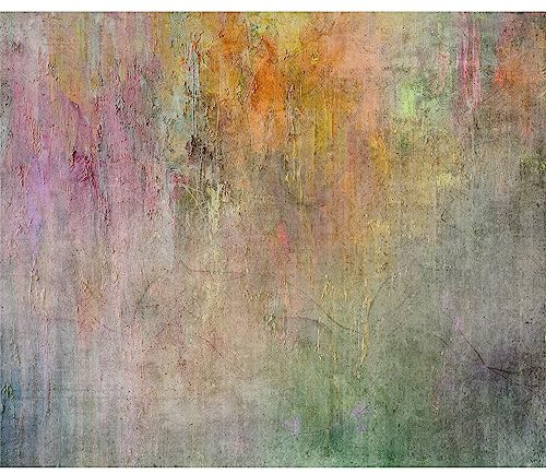 murando Fototapete Premium-Vlies Abstrakt 400x280cm Foto Tapete Schlafzimmer Wohnzimmer Moderne Vliestapete XXL Wandtapete Motivtapeten Bildtapete 3d Effekt Wand Dekoration Betonoptik wie gemalt bunt