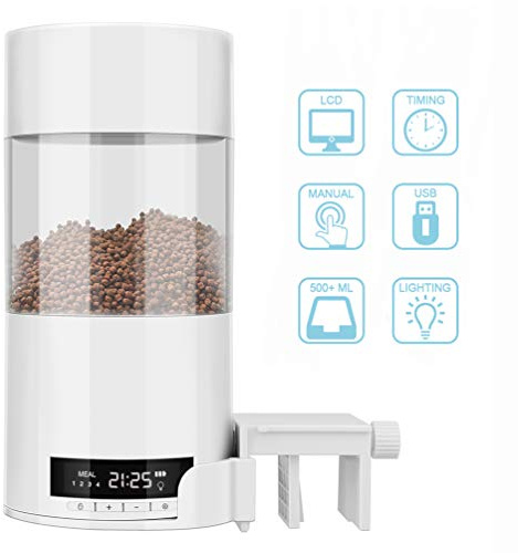 Fauitay Comedero Automático Para Acuario, Alimentador Automático De Alimentos Para Peces, Capacidad De 500 Ml, Dispensador Automático De Comida Para Peces (Color A)
