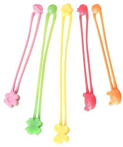 Hoement 5stücke Silikonbänder Elastisch Dehnbare Küchenbänder Für Bento-Box Buchbefestigung Flexible Bänder in Großen Praktisch Für Home Und Office