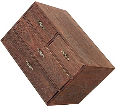 lmoikesz Retro Style Desktop Storage - Classic Suffice Different Storage Needs No Burr Wood Box Drawer Type Organizer Retro Box, 4 Drawers