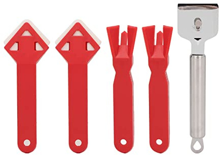 Rascador para Quitar Lechada y Masilla Selladora, Kit de Herramientas para Calafateo de 5 Piezas, Raspador para Quitar Lechada y Masilla Selladora para Cocina, Baño, Pistolas