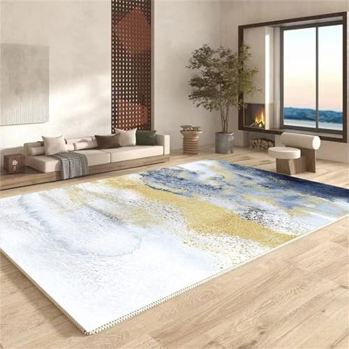 RUGMRZ Teppiche & Matten Auto Teppiche Rutschfester grau-Blauer einfacher Wohnzimmerteppich Flächenzubehör modern verformungsfrei Teppich Kuschelig 200X300CM