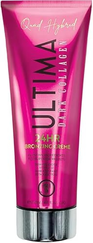 Power Tan Ultima Dark Collagen Quad Hybrid Bronzing Creme Sunbed Tanning Accelerator Cream Supercharged Formula for a Darker, Long-Lasting Tan | 250 ml