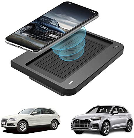 Wireless Car Charger for a-u di Q5 SQ5 2020 2019 2018 Center Console Accessory Panel 10W Qi Fast 3 Coil Charger for All Qi Phone