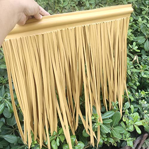 Sombrilla para patio, cubierta para sombrilla, techo de paja artificial para puerta de madera, pérgola, techo plano, dosel, techo de paja para barra Tiki, rollos de corredor de césped ciego ignífugo