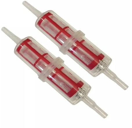 Tek Automotive Extra Large Diesel Fuel Filter Twin Pack - Universal Inline Fuel Filter for 8mm & 10mm Pipes, Ideal for HGV, Forklifts & Garden Equipment. Long & Thin Diesel Inline Filter