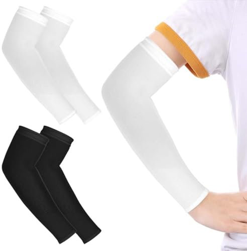 UYVPAER Lot de 2 paires de manchons de compression anti-UV pour enfants