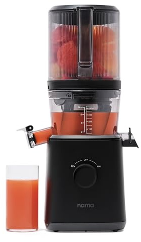 Nama J2 Cold Press Juicer – Self Feeding for Hands-Free Operation with Wide Mouth Hopper for Whole Recipe Loading, Zero Waste Masticating Juicer For More Juice, Less Pulp – Easy Cleanup & Assembly