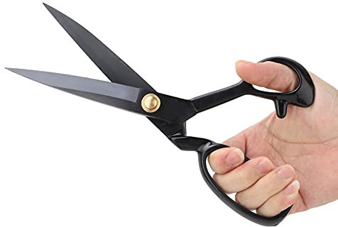 Forbici in Tessuto, Forbici da Cucire Accessori Cucitura a Forbici da Cucitura Regolabili Abiti in Acciaio Nera retrò in Pelle Artigianato Forbici Artigianali Artigianali per