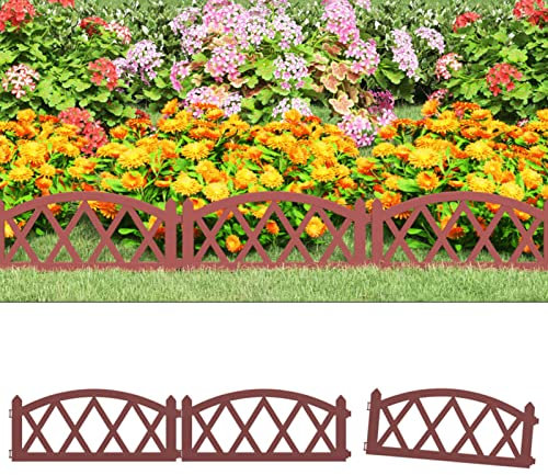 Rasenkanten 17 STK. Rot 10 m PP, ShGaxin Beetumrandungen, Beeteinfassung, Grabumrandung, Zaun Garten, Beetzaun, Beetabgrenzung - 318296