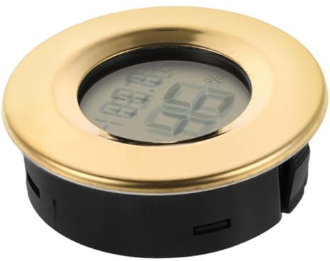 Mini Hygromètre Numérique Rond Encastrable, Thermomètre Lcd pour Reptiles
