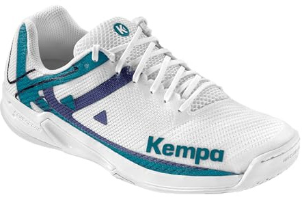 Kempa Wing 2.0 Handbollsskor för kvinnor, vit/cyan/lila, 42 EU, Vit cyan lila, 42 EU