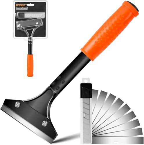 DIYSELF Rascador de hojas de afeitar, raspador de suelo, herramienta de limpieza, raspador de cristal para ventanas, azulejos, fogones, hornos, horno, acuario, pintura, pegatinas, pegatinas de prueba