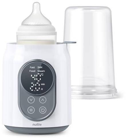 Scaldabiberon, Nuliie 10-in-1 Scaldabiberon Elettrico per Latte Materno o Formula con Timer Digitale Display LCD Controllo Intelligente Della Temperatura e Spegnimento Automatico, 220V