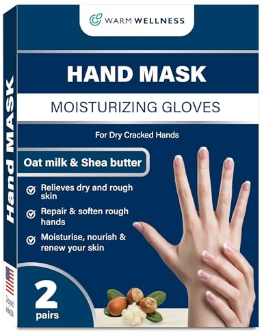 Hand Mask Gloves for Dry Hands - Moisturizing Hand Treatment for Rough Skin Relief - Softening Hydration Spa Gloves for Smooth Touch - Easy Self-Care Moisture Therapy for Daily Care Routine